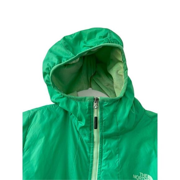 The North Face Full Zip Hooded Windbreaker Jacket Womens Green Size Small - Picture 2 of 9